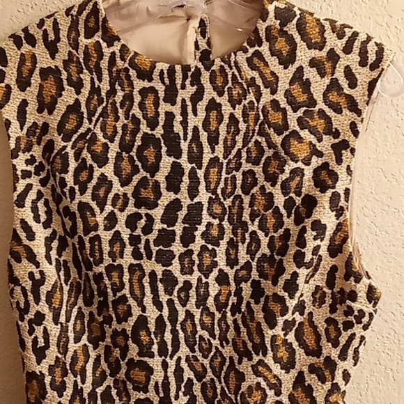NEW Alice Olivia Boho Contemporary Size 10 Leopard Print Cream-Brown Colors B26 - Picture 12 of 16